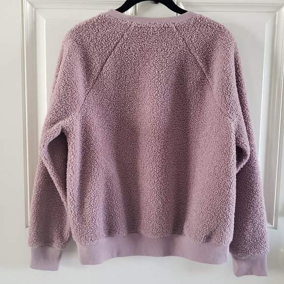UNIVERSAL THREAD Sherpa Scoop Neck Raglan Pullover Mauve Sweater SZ XS - Picture 2 of 12